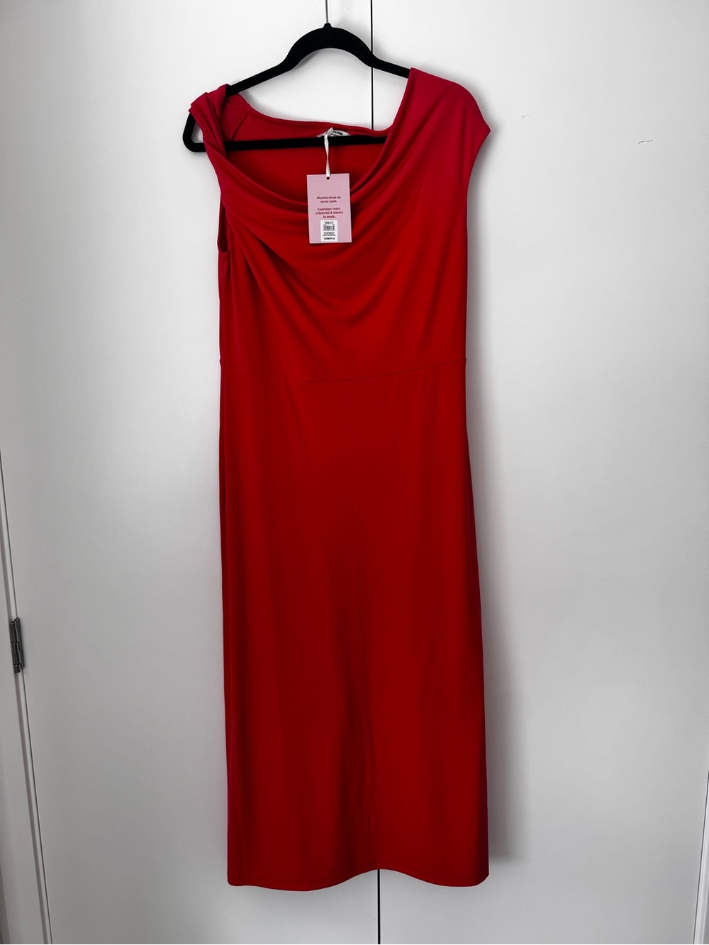 BNWT The Occasion by Old Navy Coral One Shoulder Midi Dress